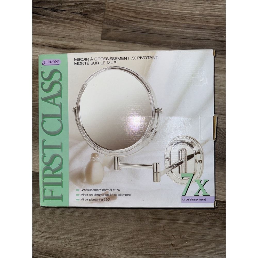 JERDON Tri-Folded Lighted Make Up Mirror 7x Magnifyin NIB‎